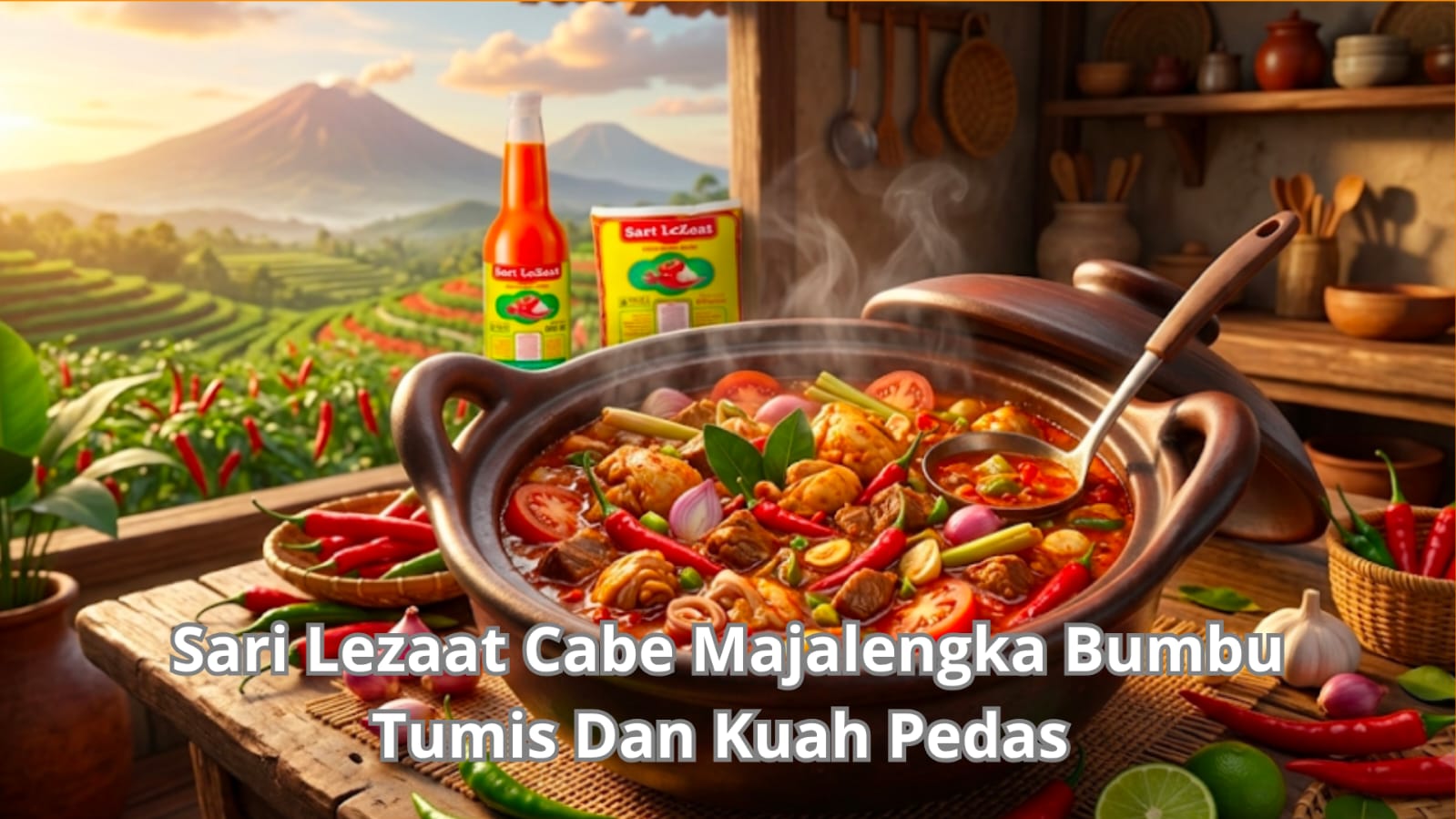 Produk saus pedas gurih Sari lezaat cabe majalengka pelengkap masakan tumis dan kuah