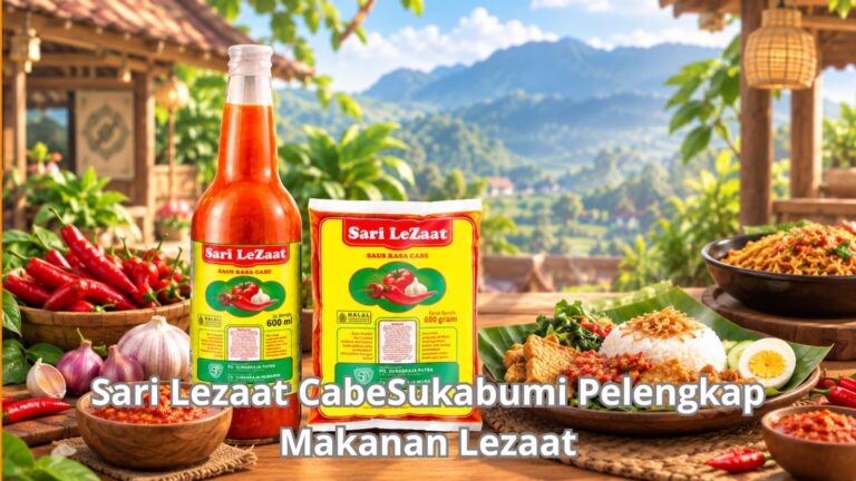 Produk saus pedas gurih Sari lezaat cabe sukabumi pelengkap kuliner tradisional