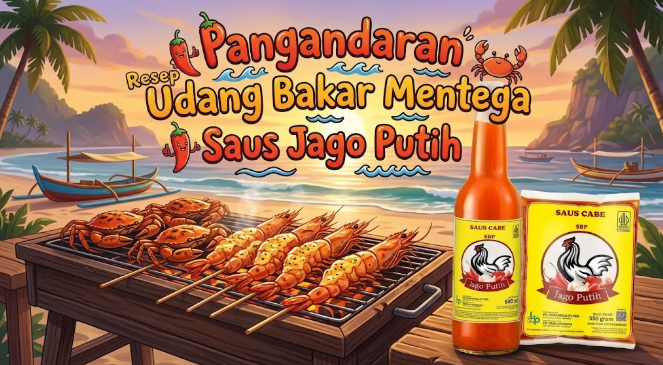 Saus Jago Putih pangandaran bumbu olesan rahasia untuk olahan udang bakar mentega gurih