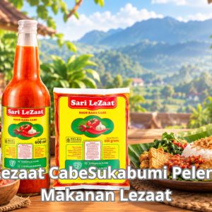 Produk saus pedas gurih Sari lezaat cabe sukabumi pelengkap kuliner tradisional