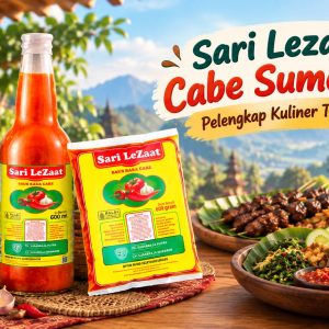 Produk saus pedas gurih Sari lezaat cabe sumedang pelengkap kuliner tradisional